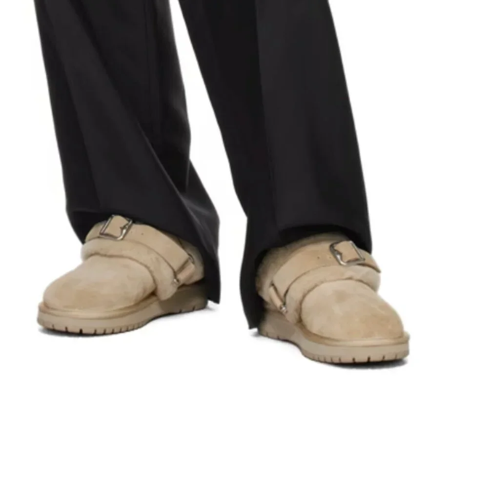 BURBERRY Snug Genuine Shearling Clog- Hunter Size 38 - Picture 4 of 13